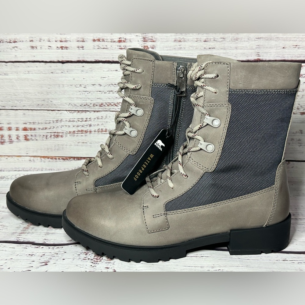 Sorel Womens Emelie II Lace Waterproof Boot Gray 7.5 M